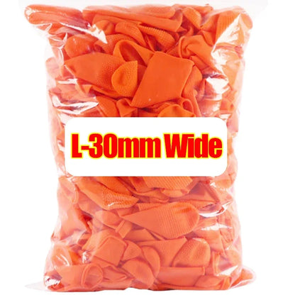 200/10PCS Latex Finger Cots Orange Thumb Caps Anti-static Industry Rubber Fingertips Protector Gloves Non-slip Finger Gloves