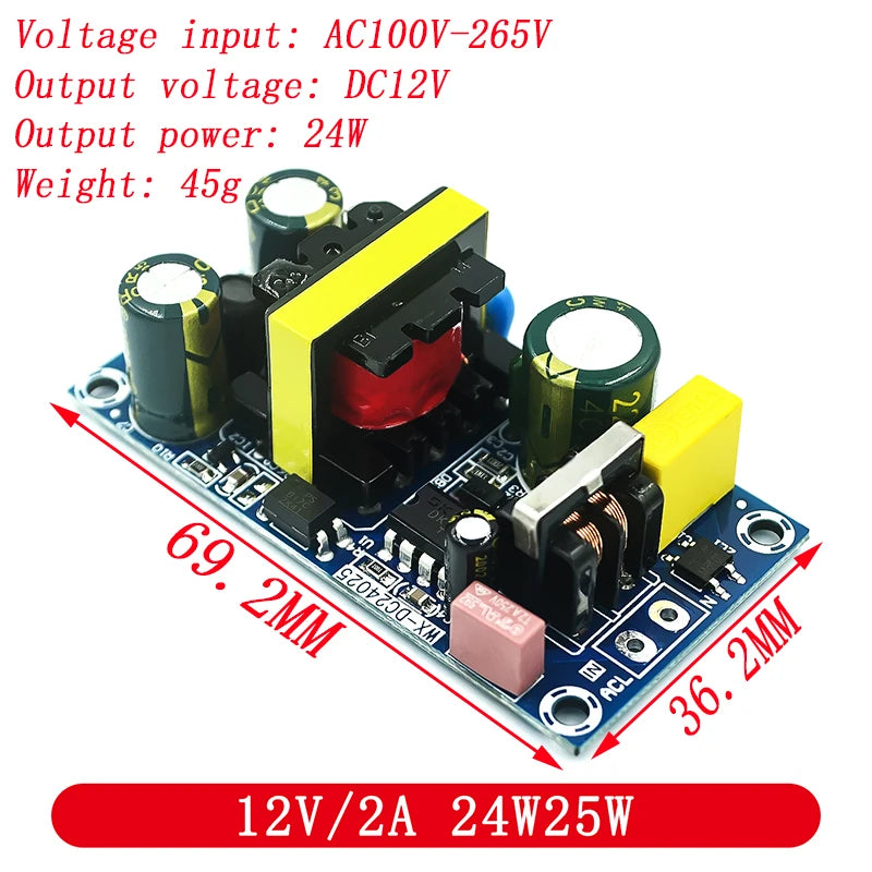 AC-DC Precision Buck Converter Module 220V to 5V/9V/12V DC Step-Down Power Supply