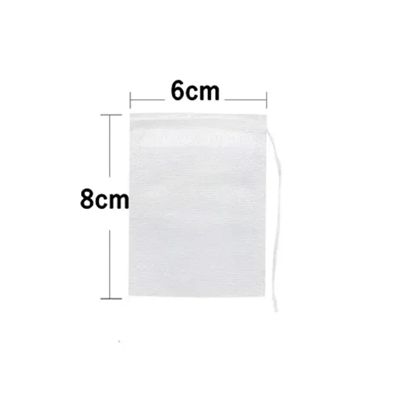 300/50PCS Disposable Tea Filter Bags Non-woven Fabric Tea Bag with Drawstring Kitchen Filter Paper for Coffee Herb Loose Tea