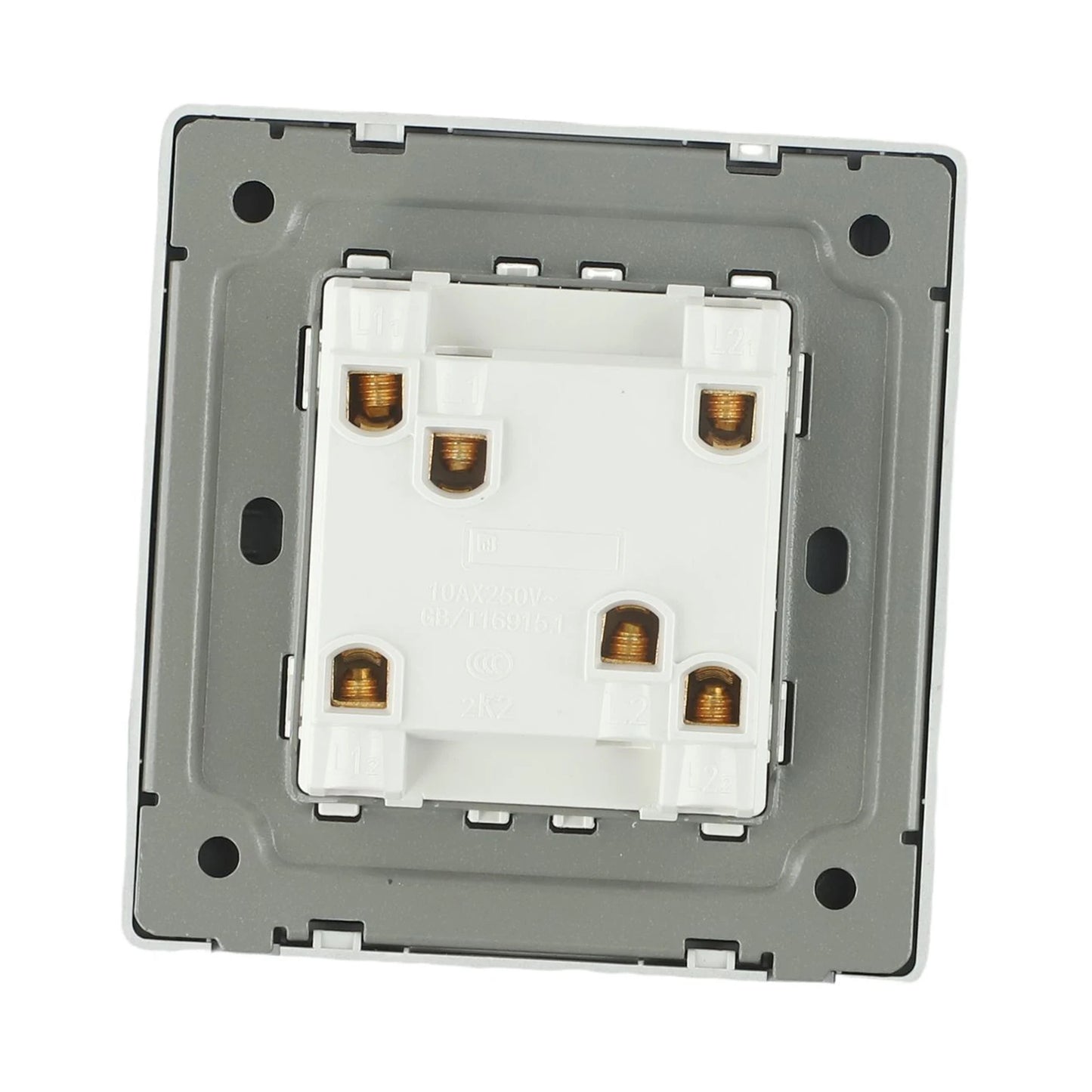 None Gray Button Switch Switches 1 2 3 Gang 86mm Flame Frameless PC Material Push Retardant Rocker Switch None