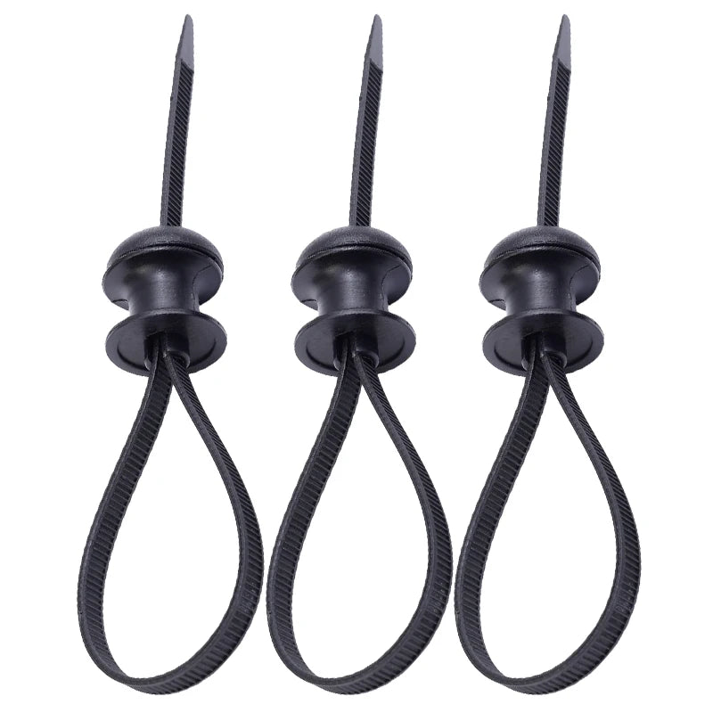 Black Nylon Zip Tie Mount Base Plate Cable Clip