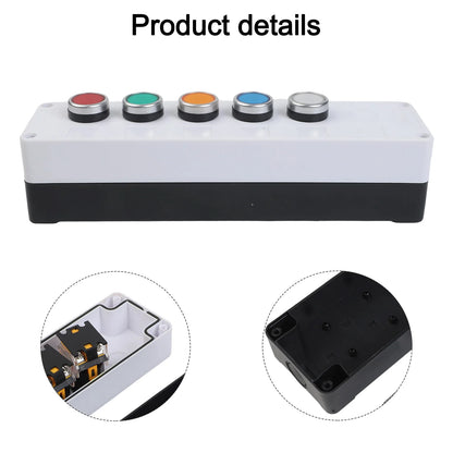 Waterproof Control Box 22mm Inching Switch For Electrical Applications High Current Push Switch Circuit Breaker