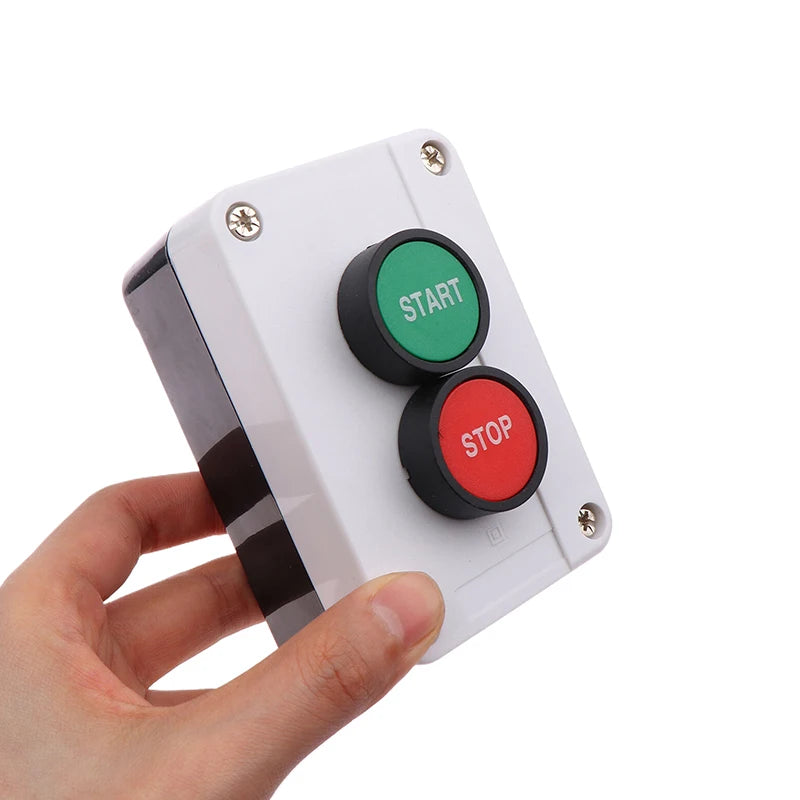 Emergency Stop Industrial Control Button Box with Arrow Symbol CNC Start Stop Self-Sealing Waterproof Button Switch