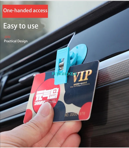 Multifunctional Car Glasses and Card Clip Suction Holder Double Clip