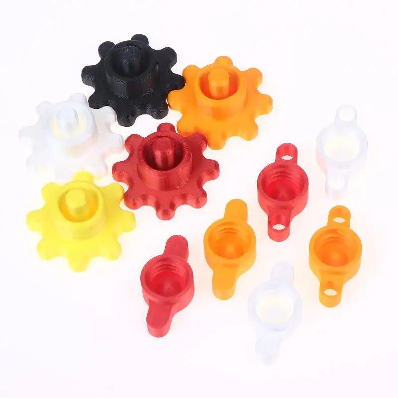 New 10PCS Orange Glass Glue Caps - Durable Plastic Sealing Caps For Standard Glue Bottles, Portable Decoration Tools