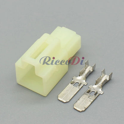 DJ70234Y-6.3mm 2-Pin Waterproof Automotive Wire Harness Connector Male Female Socket