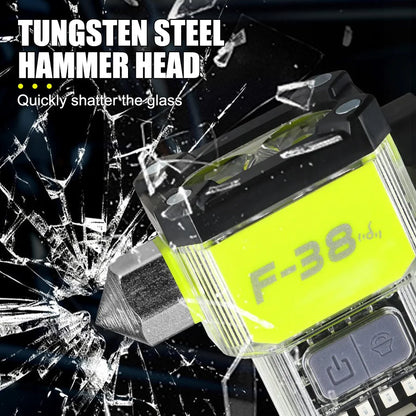 Ultra-bright Rechargeable Flashlight Magnetic Safety Hammer Torch