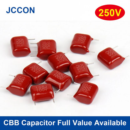 CBB22 Polypropylene Film Capacitors 250V 5MM/8MM/10MM 100pF–330nF
