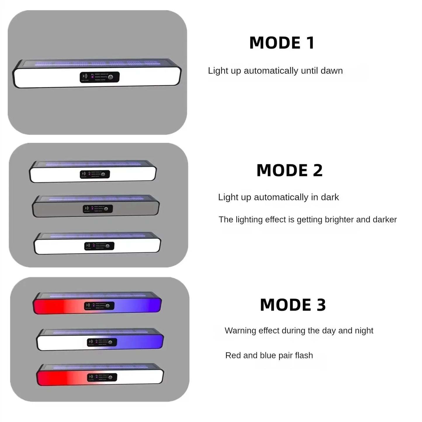Clip on Solar Motion Lights Outdoor 3 Modes Fence Lights Solar Powered Waterproof Portable Security Light for Yard Camping Garag