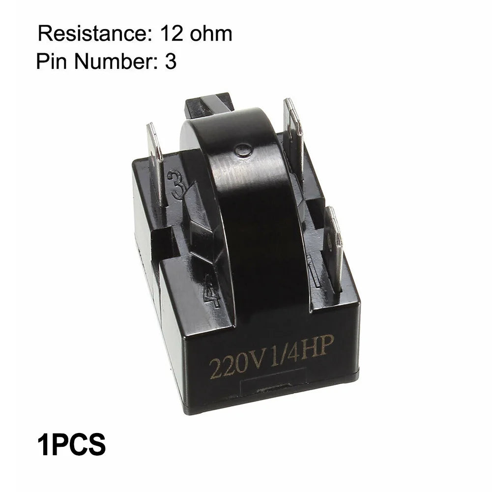 Refrigerator PTC Starter Relay 1/3/4 Pins Compressor Overload Protector, 12Ω / 15Ω / 22Ω Starting Relay
