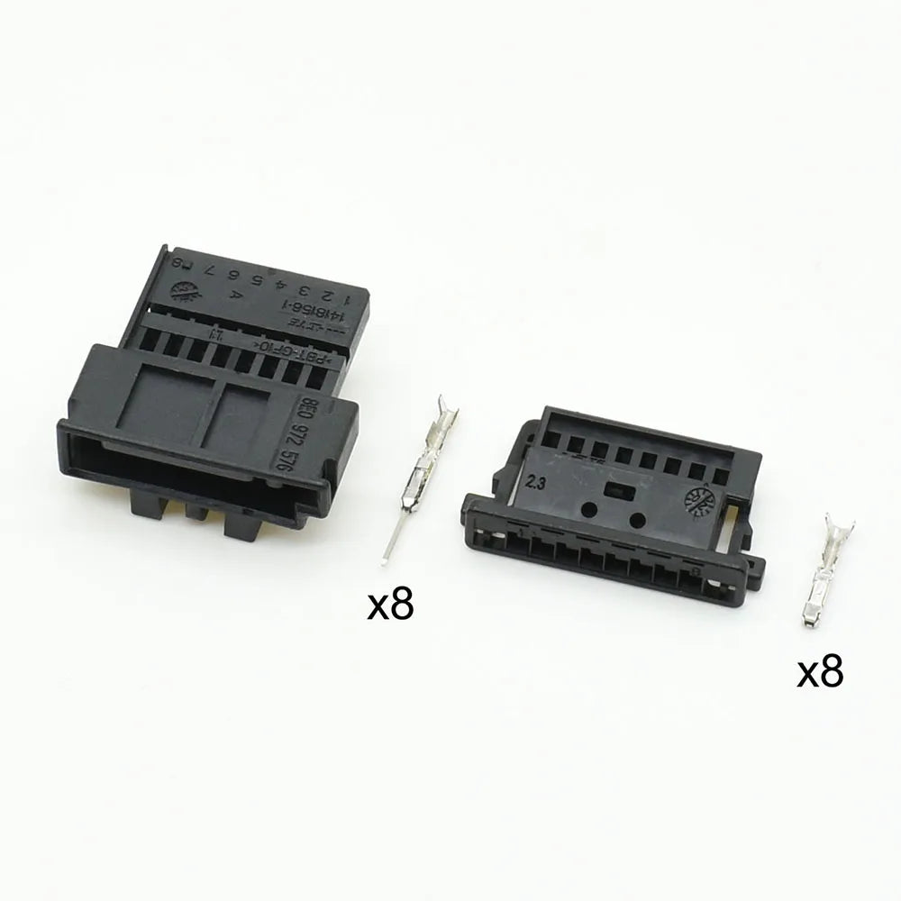 0-1719221-1 / 3D0972708A / 3D0 972 708A Automotive 8-Pin Display Screen & Interior Lamp Connector — VW / Audi Wiring Plug