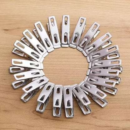 100-20PCS Stainless Steel Clothespins Multifunction Kitchen Sealing Clips Mini Photos Clip Clothes Pegs Hangers Clamps Storager