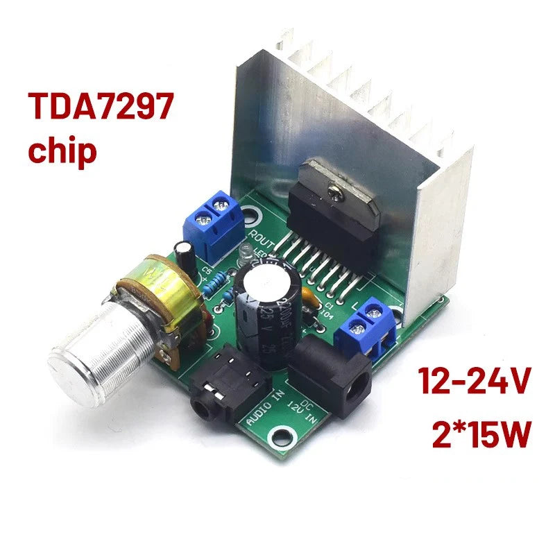 TDA7297 Dual-Channel 15W+15W Audio Amplifier Board Module for DIY Projects