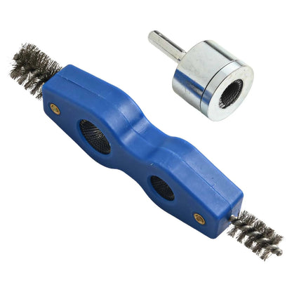 4-in-1 Battery Brush Copper Pipe Cleaner Welding Preparation High Torque Resistance Interchangeable Brush Heads For Copper Pipes