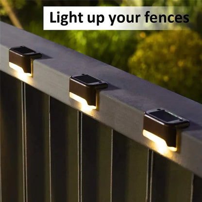 Christmas Outdoor Solar Decorative Light Deck Lights Garden Step Lamp Outdoor Balcony Fence Stairs Decoration Small Night Light