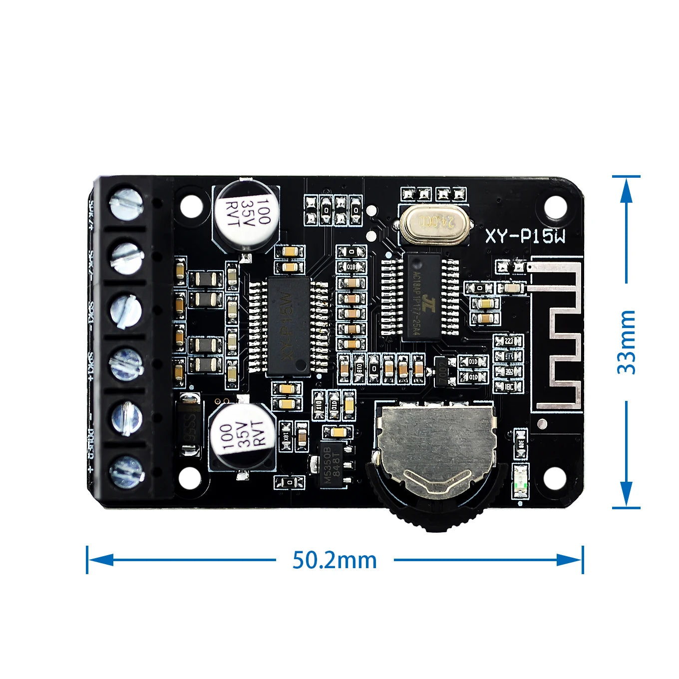 XY-P15W Stereo Bluetooth Digital Power Amplifier Board 12V/24V