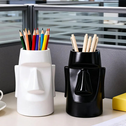 Face Shape Makeup Brush Holder Human Body Art Styling Makeup Storage Box Portable Multifunctional Organizer