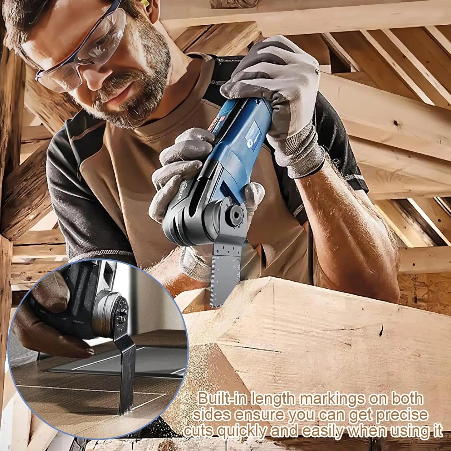 Carbide Oscillating Saw Blades — V-Shaped Quick Release 10mm 20mm 34mm 68mm for Metal, Wood, Nails, Plaster, Drywall, PVC