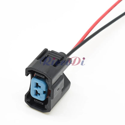 2 Pin Automotive Fuel Injector OBD2 Connector Male and Female Waterproof Wiring Plug Compatible with 6189-0533 for Honda