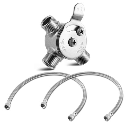 1pcs Manual Mixing Valve Cold And Hot Water Temperature Regulation Constant Temperature Mixing Valve With For Braided Tube
