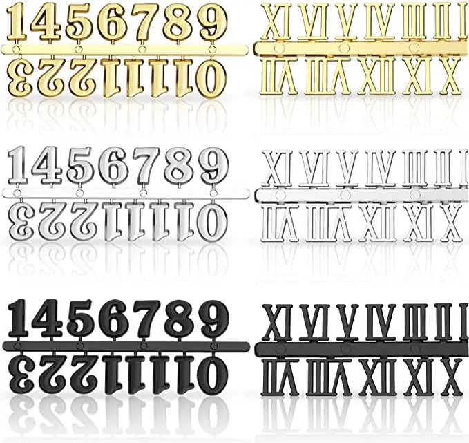 1Set Roman Numerals Handmade Material Restore Digital Repair Tools Clock Numerals Accessories Arabic Number Quartz Clock Parts