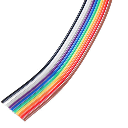 5M Rainbow Ribbon Cable 10 Way Flat Wire Ribbon Cable Roll