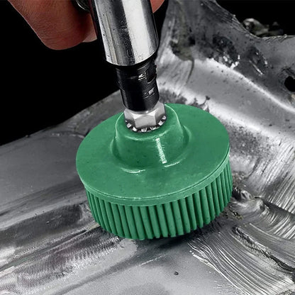 5 Pcs Polishing Brush Deburring Brush Abrasive Brush Set For Metal Aluminum Steel Iron Rubber Bristle Disc With Connecting Rods