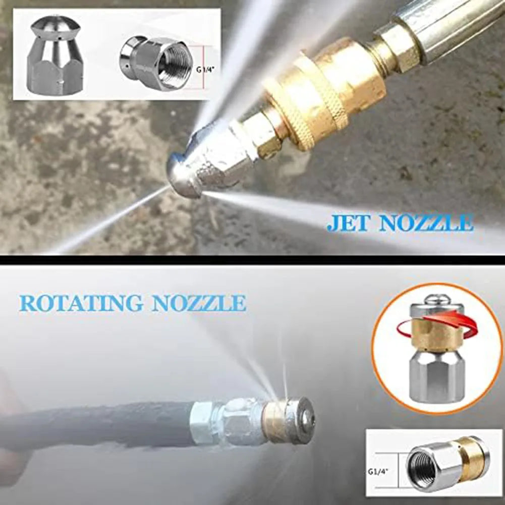 Outdoor Cleaning Drain Cleaning Hose 10 Meter Cleaning Hose Kit High Pressure Drain Pipe Cleaner Professional Cleaning Tool
