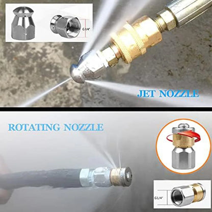 Outdoor Cleaning Drain Cleaning Hose 10 Meter Cleaning Hose Kit High Pressure Drain Pipe Cleaner Professional Cleaning Tool