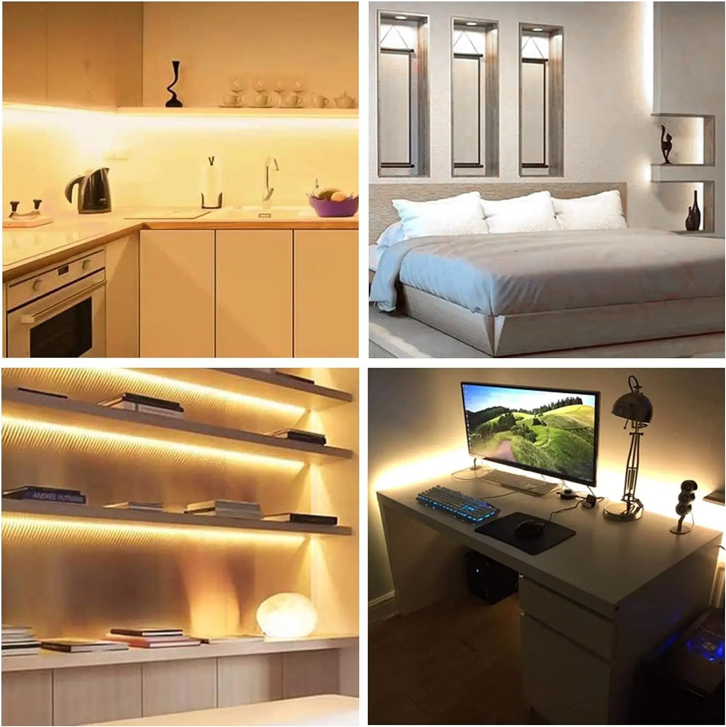 USB COB LED Strip Light 5V 320LED High Density Flexible Tape 1-5M
