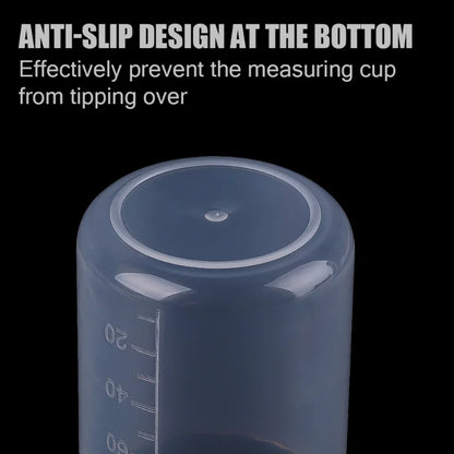 100ml Measuring Cup Transparent Plastic Beaker for Kitchen Lab