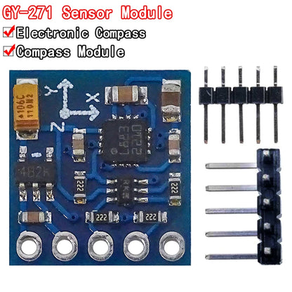 GY-271 QMC5883L Triple Axis Compass Magnetometer Sensor Module 3–5V I²C for Arduino