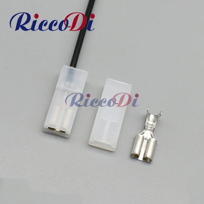 1 Pin Unsealed Automotive Wiring Harness Connector with 6.3 mm Terminal Compatible with 336524-1