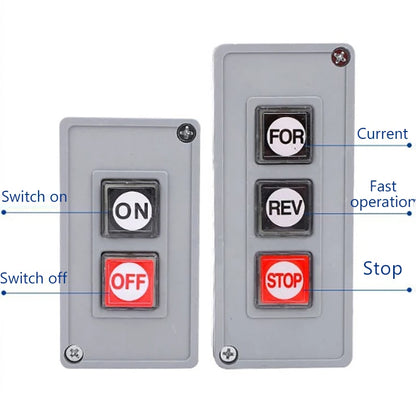 New TPB-2/3 Start Stop Button Switch Box  Switch Control Motor Button Box 2-position TPB-2/3