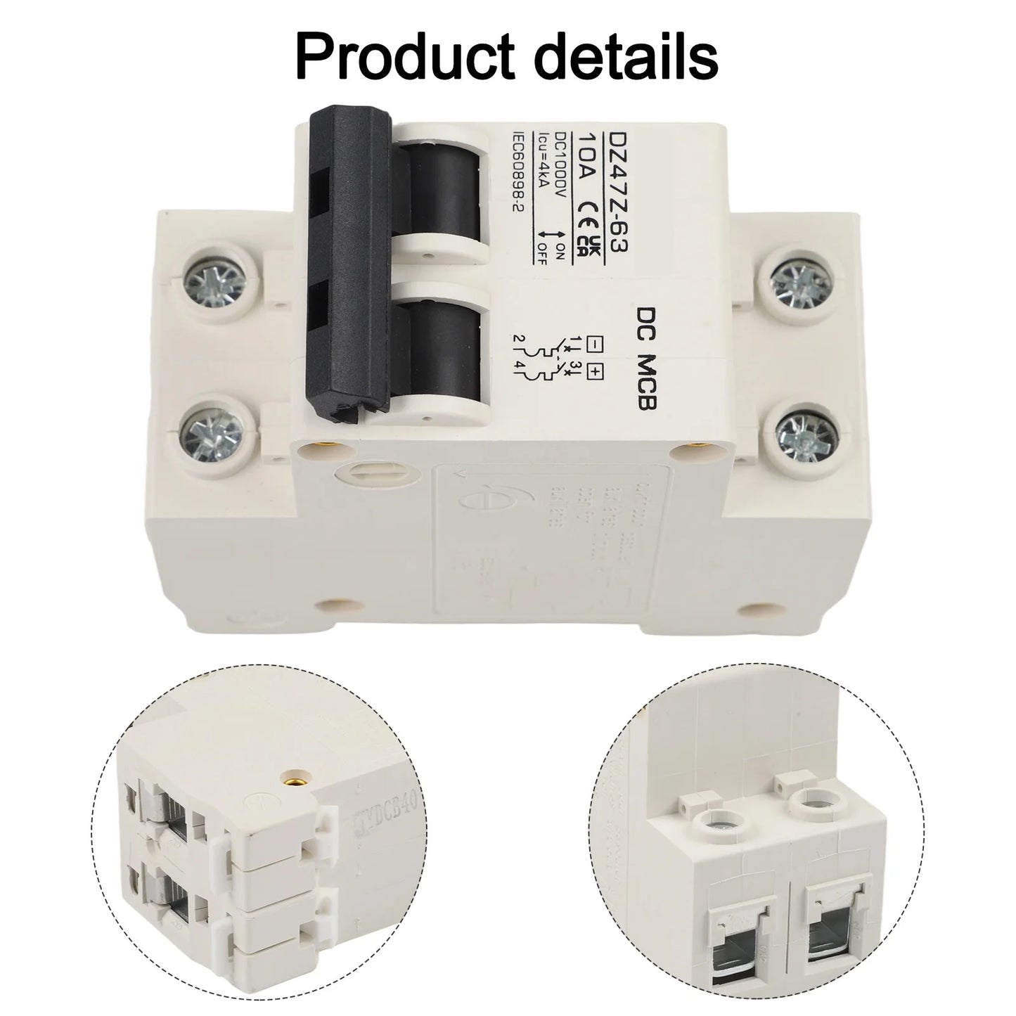 DC Power Supply 1000V Isolator Rated Current 32A Dc Circuit Breaker For Solar System Power Distribution Facilities