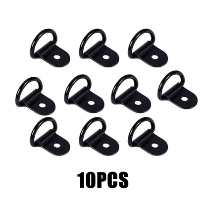 20/10pcs Stainless Steel D Shape Pull Hook Tie Down Anchors Ring Iron Cargo Tie Down Ring Car Truck Trailers RV Boat Accessories
