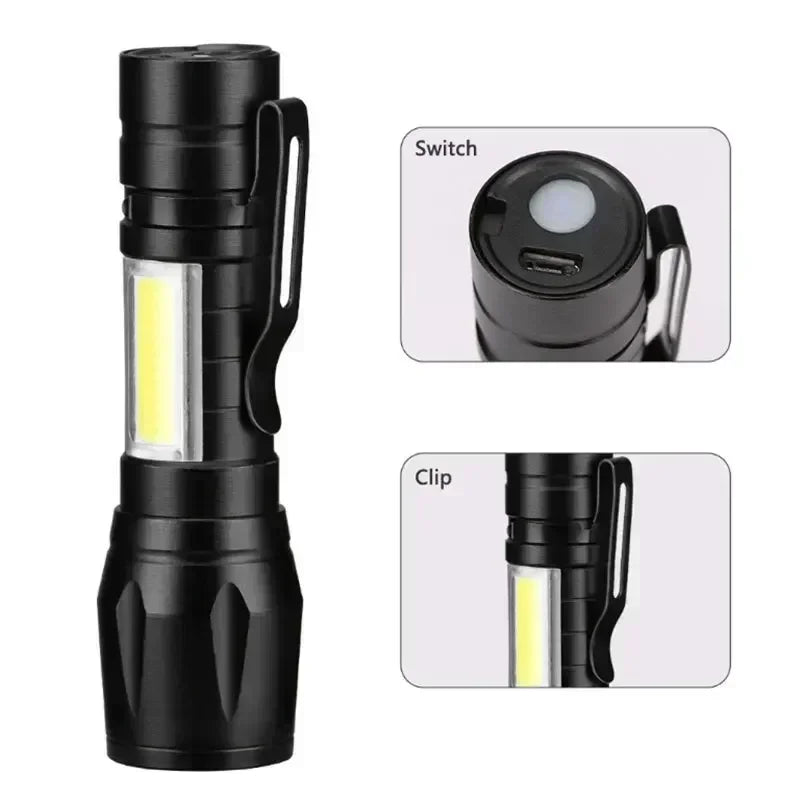 100000LM High Power LED Flashlight Rechargeable Tactical Torch