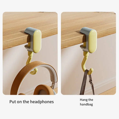 Portable Dopamine Desk Hook with Adjustable Stability for Hanging Handbags Cups and Headphones in Various Settings