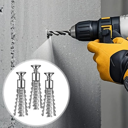 100/10Set Expansion Pipe for Hollow Walls Tile Drywall Anchors with Screw Self Tapping Screw Drilling Plug Expansion Bolt Tools