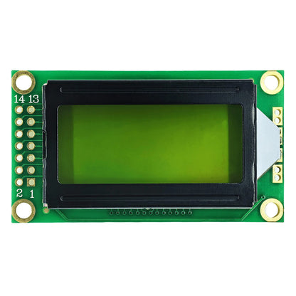 LCD0802 8x2 Character LCD Display Module 3.3V 5V Blue Green Screen LCM for Arduino and DIY Projects