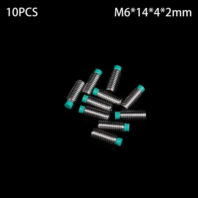 POM Head Stainless Steel M6 Buffer Screw 10PCS | Nylon Tip Wire Setting Machine Rice Screw