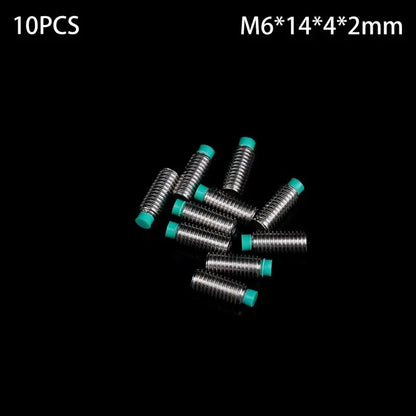 POM Head Stainless Steel M6 Buffer Screw 10PCS | Nylon Tip Wire Setting Machine Rice Screw