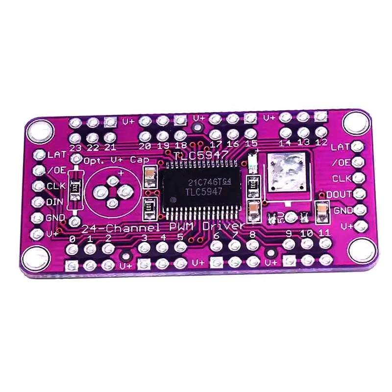 TLC5947 24-Channel 12-Bit PWM LED Driver Module – Internal Oscillator 3-5.5V