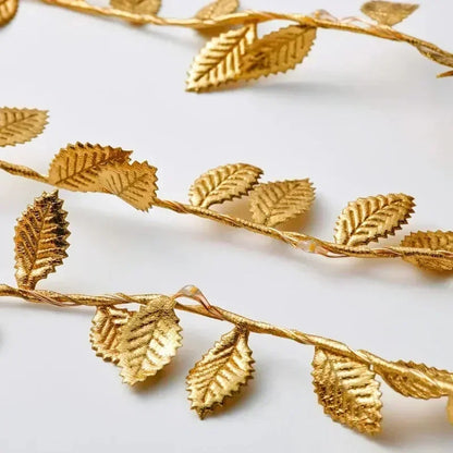 Silver Golden Tiny Leaves LED Fairy Lights String 5M 10M Christmas Wedding Party Holiday Garland Wreath Decor