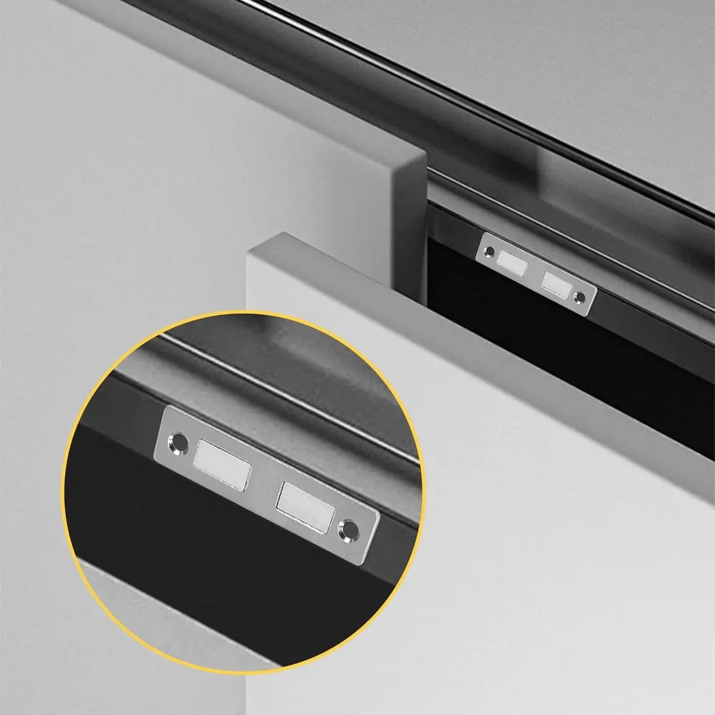 6/1sets Magnetic Cabinet Catches Door Stops Magnet Invisible Ultra-Thin Anti-Rust Door Magnet Suction with Screw Catch Hardware