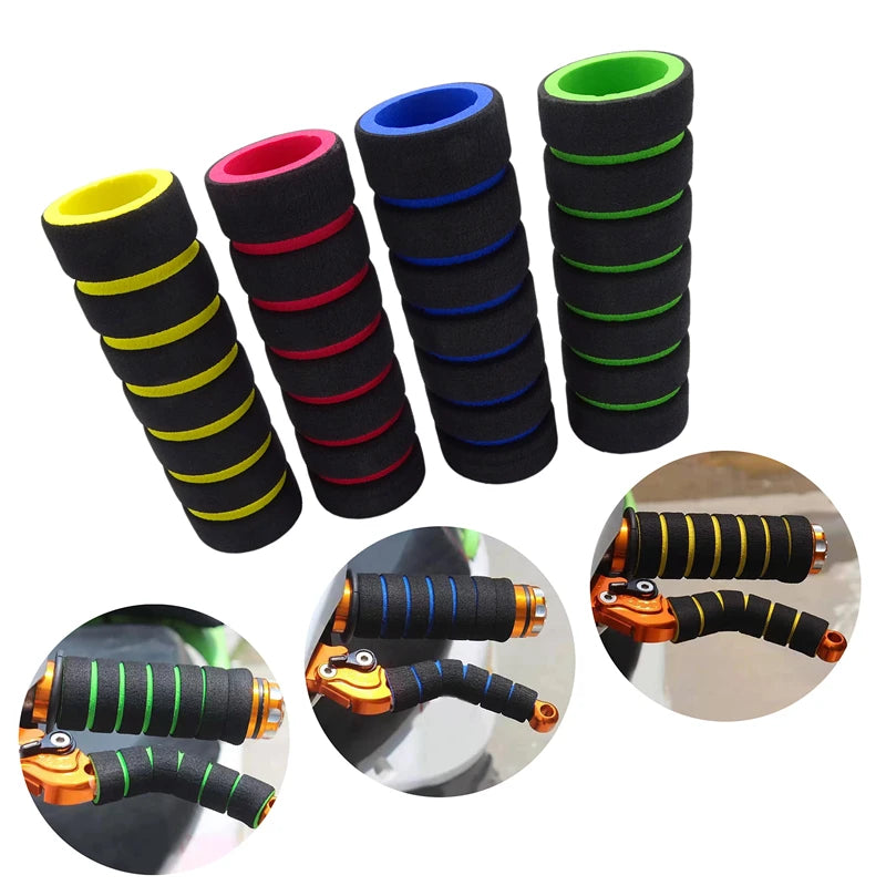 4pcs Universal Grip Comfort Sponge Foam Handlebar Cover – Non-Slip Soft Handlebar Grip for Motorcycle, Dirt Bike & E-Bike