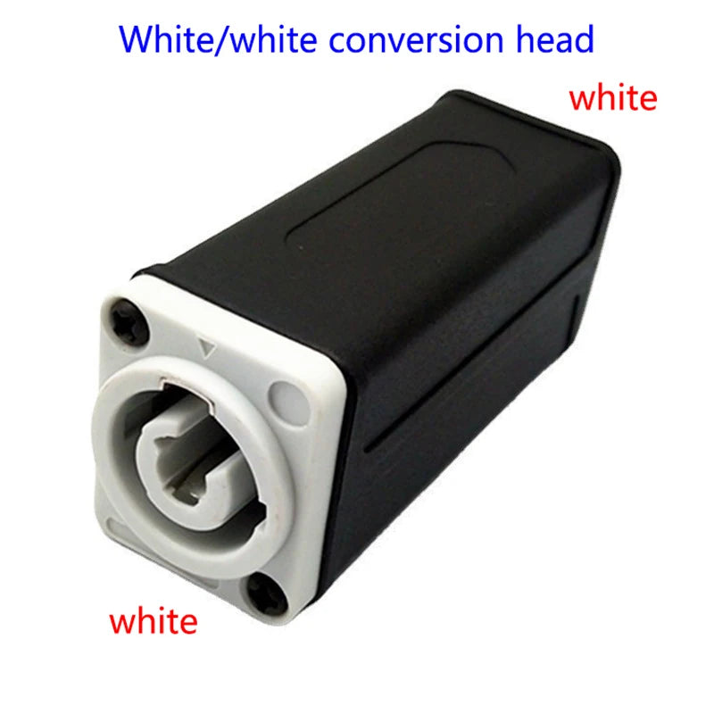 New 1Pc LED PowerCon AC Coupler Adapter Extender Connector Speakon Panel Mount Straight Adapter Blue White