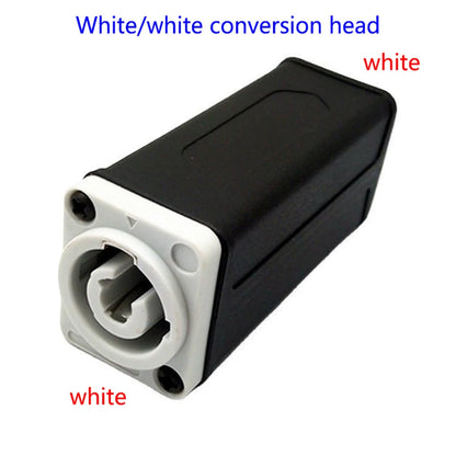 New 1Pc LED PowerCon AC Coupler Adapter Extender Connector Speakon Panel Mount Straight Adapter Blue White