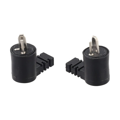 2 Pieces 2 Pin DIN Right Angle Speaker Cable Connectors for Loudspeaker Applications with Screw Terminal Design