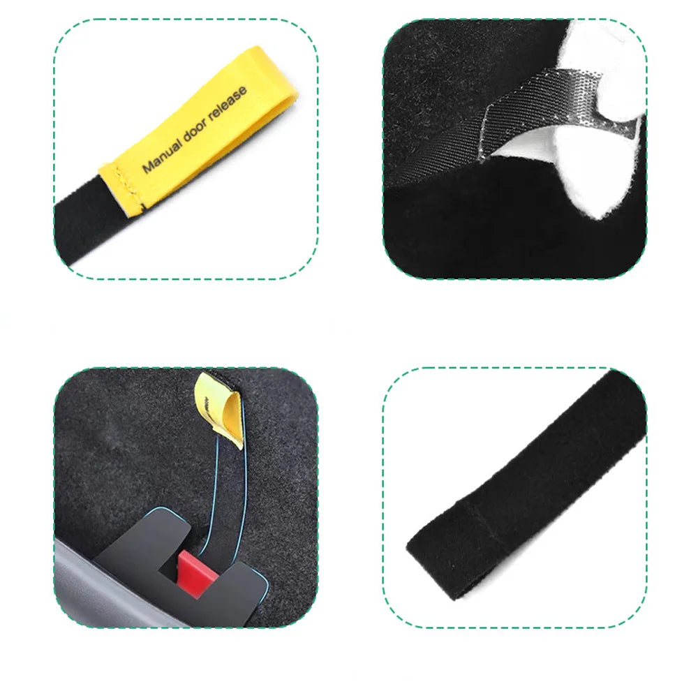 Rear Door Emergency Safety Pull Rope – Emergency Handle Car Accessory for Tesla Model Y (2021-2023) & Highland 2024 (4/1PCS)